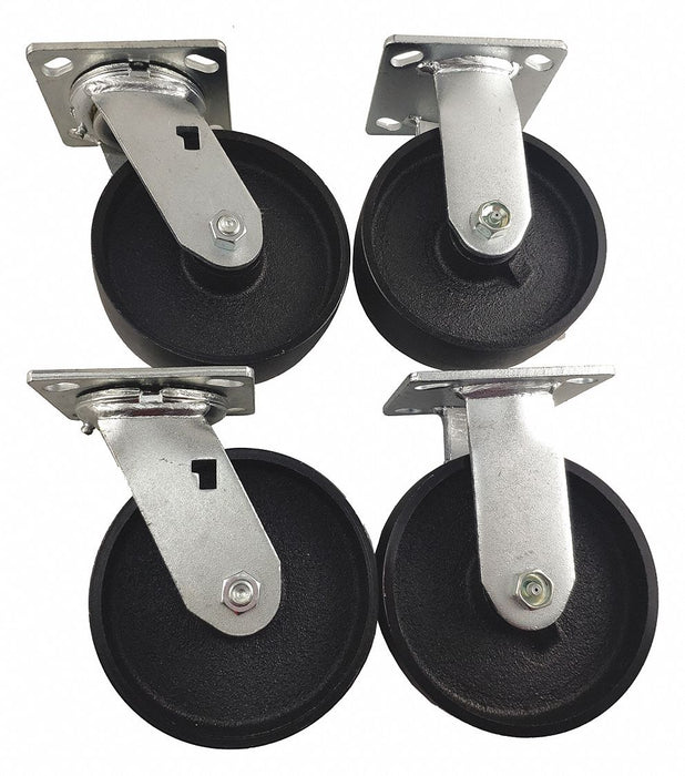 Plate Casters Rigid Swivel 7 1/2 H PK4