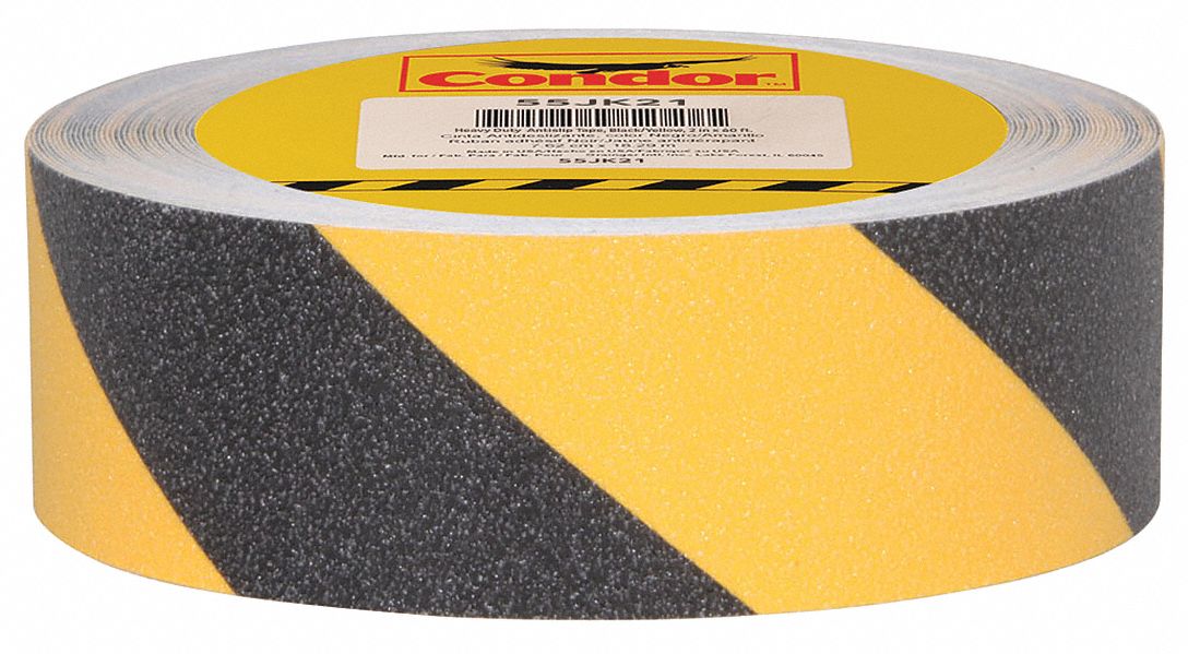 AntiSlip Tape 60 ftLx2 inW BLK/YLW PK6
