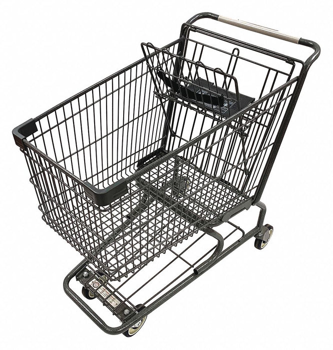 Wire Shopping Cart Dark Gray 400 lb Cap.