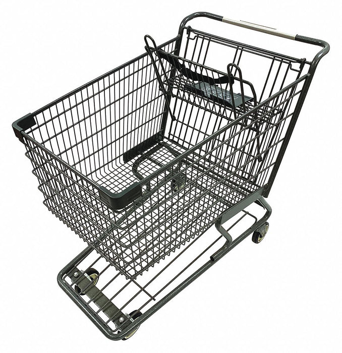 Wire Shopping Cart Dark Gray 500 lb Cap.