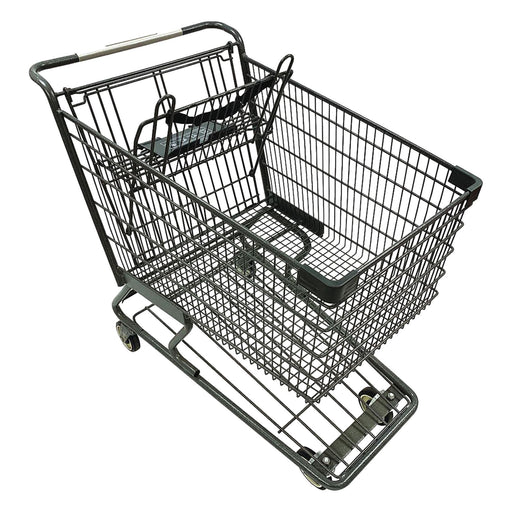 Wire Shopping Cart Dark Gray 500 lb Cap.
