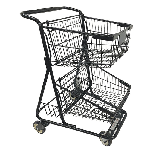 Wire Shopping Cart Black 300 lb Cap.