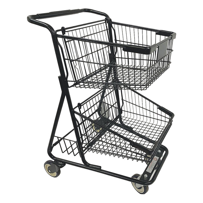 Wire Shopping Cart Black 300 lb Cap.