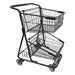 Wire Shopping Cart Black 300 lb Cap.