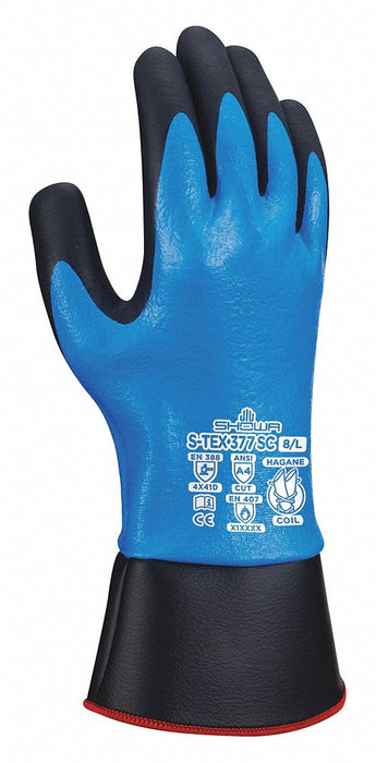 Coated Gloves Black/Blue XL PR