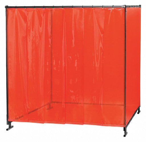 Welding Booth 8 ft W 6 ft H Orange