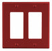 Rocker Wall Plate Stnd Red 2Gng Smth Stn