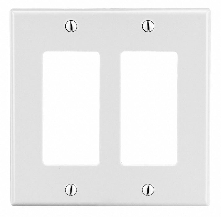 Rocker Wall Plate Stnd Wht 2Gng Smth Stn