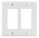 Rocker Wall Plate Stnd Wht 2Gng Smth Stn