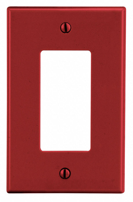 Rocker Wall Plate Stnd Red 1Gng Smth Stn