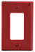 Rocker Wall Plate Stnd Red 1Gng Smth Stn