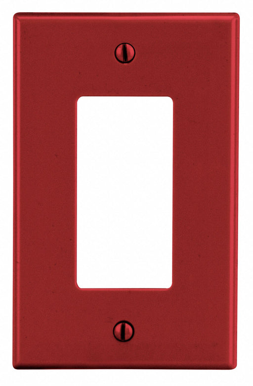 Rocker Wall Plate Stnd Red 1Gng Smth Stn