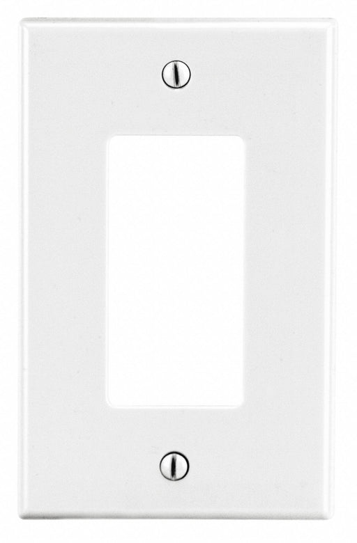 Rocker Wall Plate Mid Wht 1Gng Smth Stn