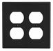 Duplex Receptacle Wall Plate Black