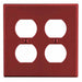 Dup Recept Wll Plt Mid Red 2Gng Smth Stn