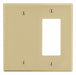 Duplex/Decorator Blank Wall Plate Ivory