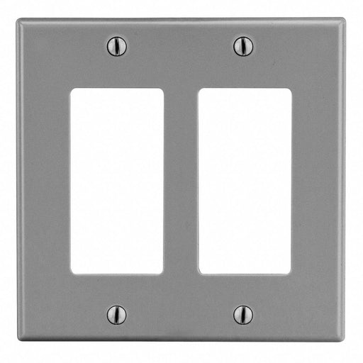 Rocker Wall Plate Mid Gray 2Gng Smth Stn