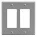 Rocker Wall Plate Mid Gray 2Gng Smth Stn