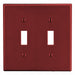 Tgl Switch Wll Plt Mid Red 2Gng Smth Stn