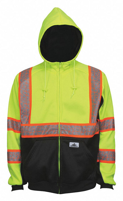 Hooded Sweatshirt Lime 5XL Sz