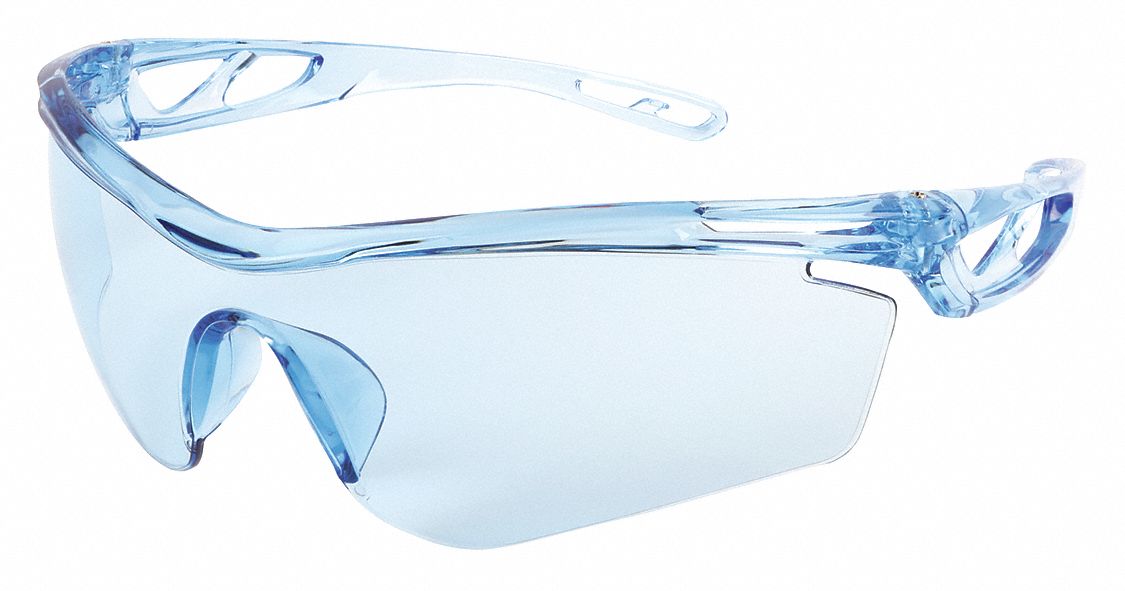 Safety Glass Light Blue Lens Half-Frame