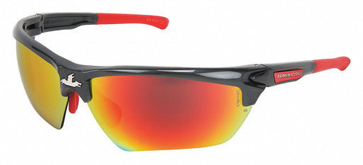 Safety Glass Red Mirror Lens Half-Frame