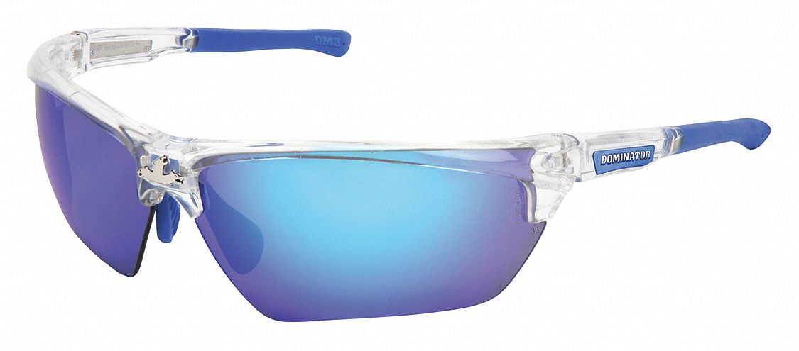 Safety Glass Blue Mirror Lens Half-Frame