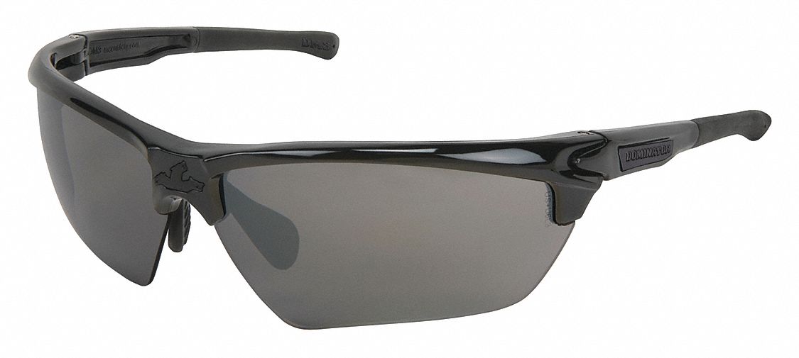Safety Glass Black Lens Half-Frame