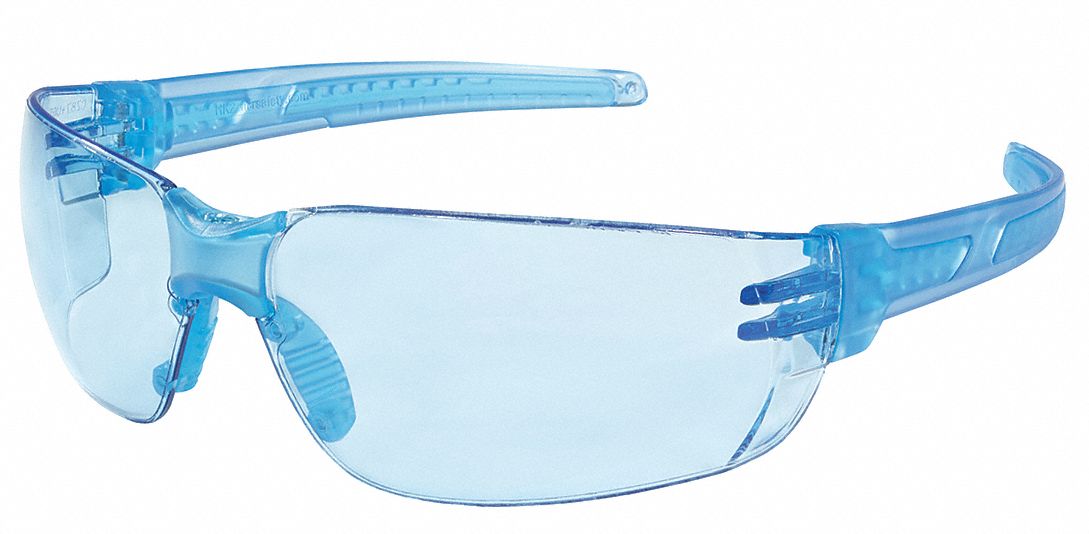 Safety Glass Light Blue Lens Frameless