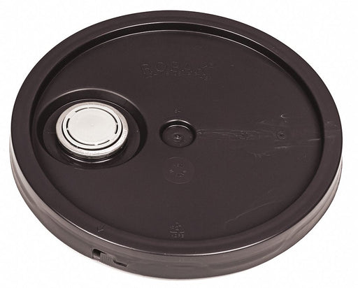 Pail Lid 12.25 in OD Plastic Brown