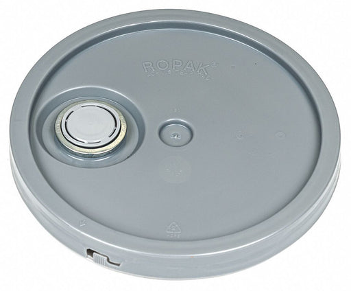 Pail Lid 12.25 in OD Plastic Gray