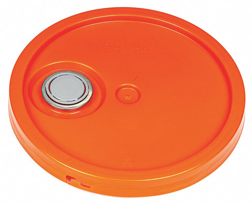 Plastic Pail Lid Orange Plastic