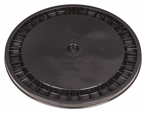 Pail Lid 12.25 in OD Plastic Brown