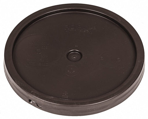 Pail Lid 12.25 in OD Plastic Brown