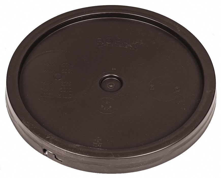 Pail Lid 12.25 in OD Plastic Brown
