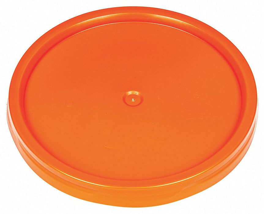 Pail Lid 12.25 in OD Plastic Orange
