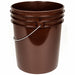 Plastic Pail Polyethylene Brown