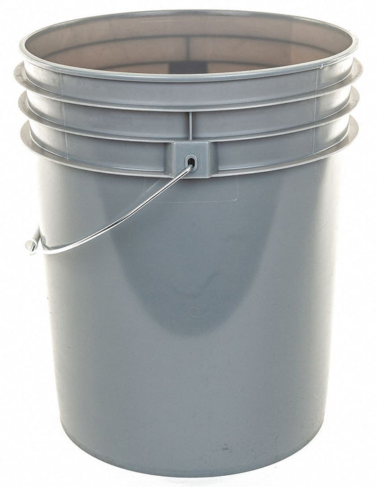 Plastic Pail Polyethylene Gray