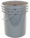 Plastic Pail Polyethylene Gray
