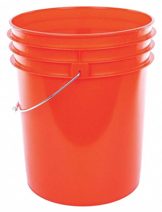 Plastic Pail PE Orange Open Head