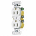 Receptacle 125VAC White Flush Mounting