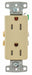 Receptacle 125VAC Ivory Flush Mounting