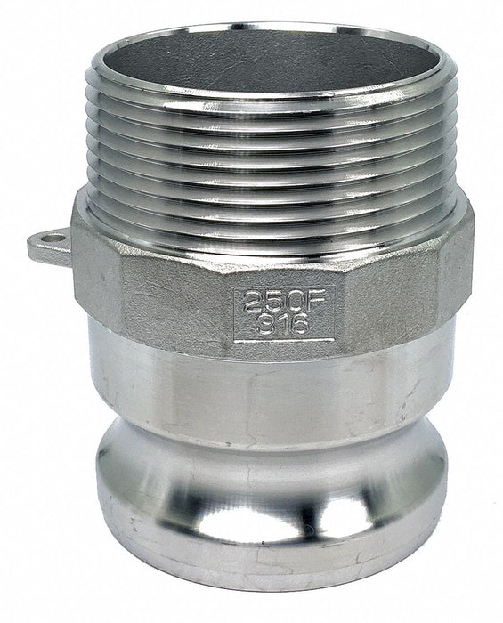 Cam and Groove Adapter 2-1/2 316 SS