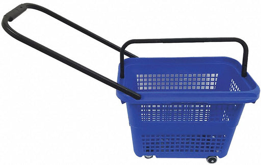 Rolling Hand Basket PP Blue 14 11/64 in