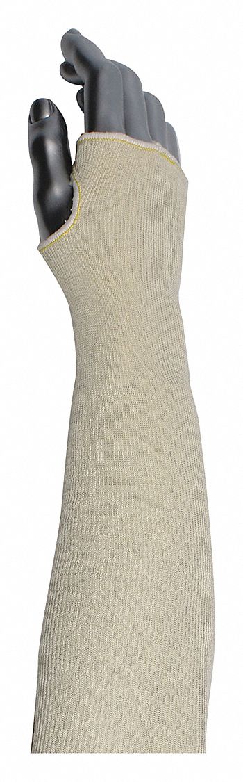 Knit Sleeve Beige Universal Cotton