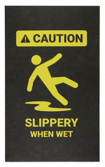 Floor Mat Caution Slippery When Wet PK2