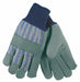 Leather Gloves Blue/Gray L PK12