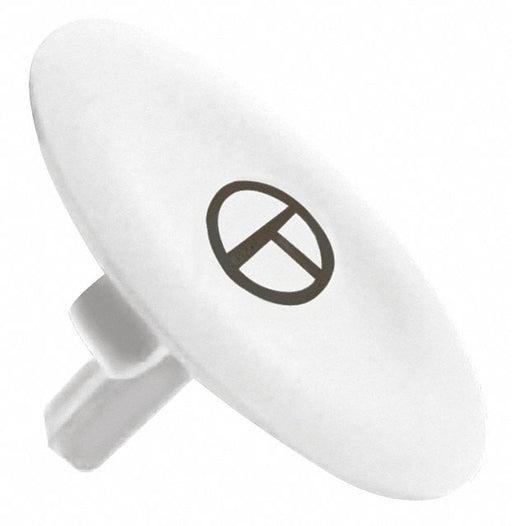 Push Button Head Marked 22mm White