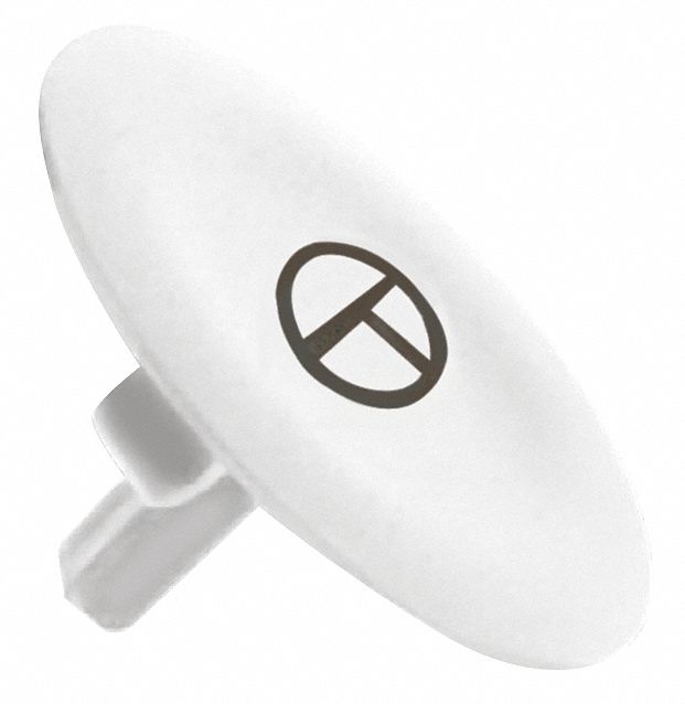 Push Button Head Marked 22mm White