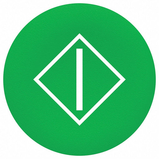 Push Button Head Marked 22mm Green